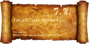 Tarjányi Ninett névjegykártya